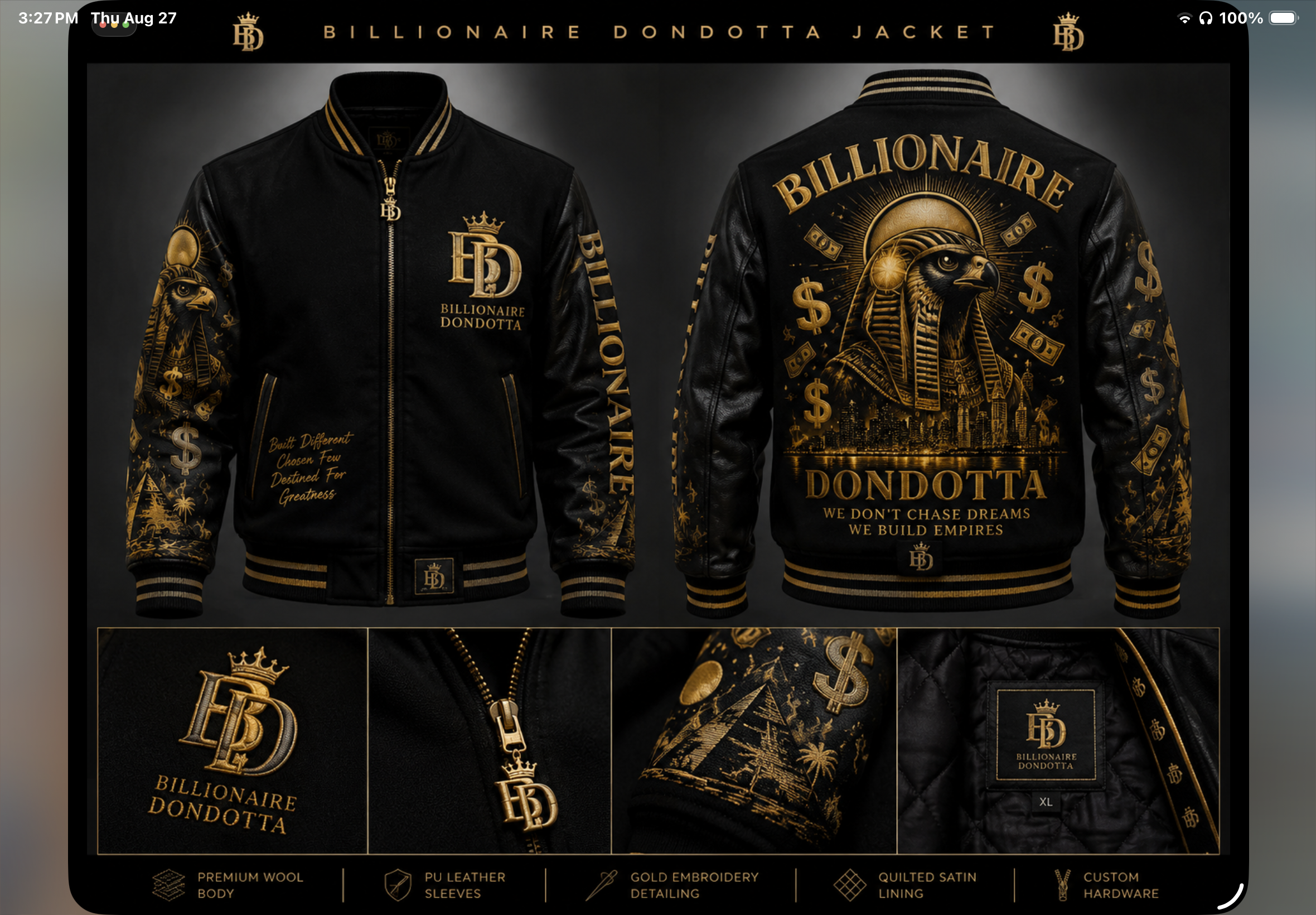 Billionaire DonDotta Dynasty Luxury Jacket